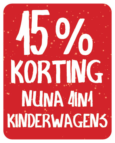 15% korting Nuna kinderwagens