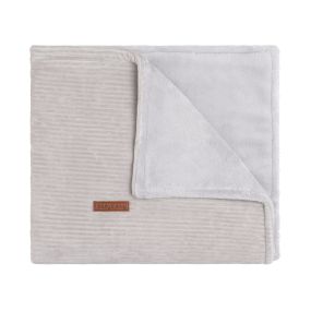 Baby's Only Crib Blanket Teddy Sense Pebble Grey