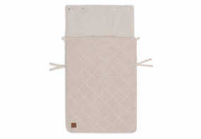 Jollein Footmuff Group 0+ Car Seat 3/5 Point Harness Check Knit Oatmeal