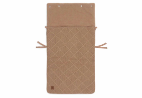 Jollein Footmuff Group 0+ Car Seat 3/5 Point Harness Check Knit Biscuit