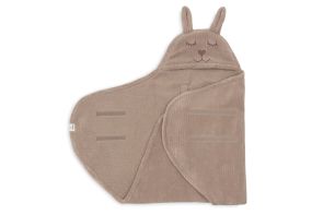 Jollein Wrap Blanket Bunny Cloudy Rib Milky Coffee