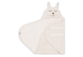 Jollein Swaddling Blanket Bunny Cloudy Rib Oatmeal