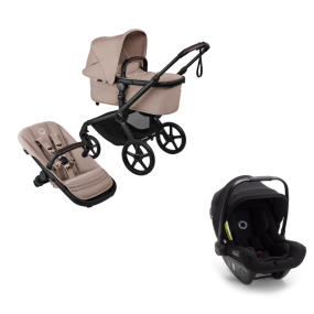 Bugaboo Stroller 3 in 1 Fox 5 Renew Complete Black | Desert Taupe Melange + Bugaboo Car Seat Group 0 Turtle Air by Nuna Black