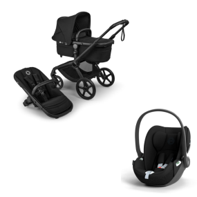 Bugaboo Stroller 3 in 1 Fox 5 Renew Complete Black | Heritage Black + Cybex Car Seat Group 0 Cloud T I Size Sepia Black