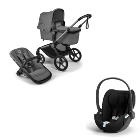 Bugaboo Stroller 3 in 1 Fox 5 Renew Complete Graphite | Moon Grey + Cybex Car Seat Group 0 Cloud T I Size Sepia Black