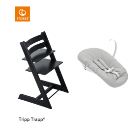 Stokke® High Chair Tripp Trapp® Black + Newborn Set™️