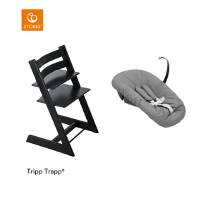Stokke® High Chair Tripp Trapp® Black + Anthracite Newborn Set
