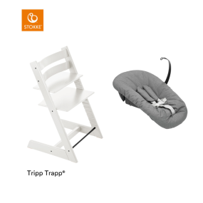 Stokke® High Chair Tripp Trapp® White + Anthracite Newborn Set