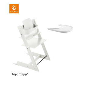 Stokke® Tripp Trapp® Kinderstoel White + Baby Set™ + Stokke® Tray White