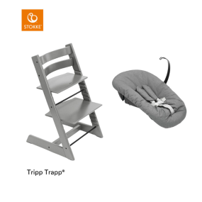 Stokke® High Chair Tripp Trapp® Storm Grey + Anthracite Newborn Set