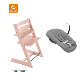 Stokke® High Chair Tripp Trapp® Serene Pink + Anthracite Newborn Set