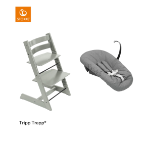 Stokke® Tripp Trapp® High Chair Glacier Green + Anthracite Newborn Set
