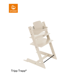 Stokke® Kinderstoel Tripp Trapp® Vanilla White + Stokke® Tripp Trapp® Baby Set² Vanilla White