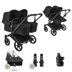 Bugaboo Donkey 6 Tweeling Essential Bundle Twin Black | Heritage Black