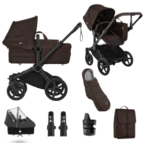 Bugaboo Donkey 6 Mono Essential Bundle Black | Cocoa Brown