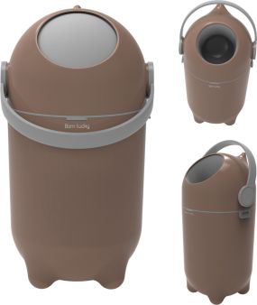 Born Lucky Nappy Bin Chocolate