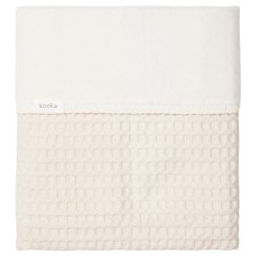 Koeka Crib Blanket Cotton Fleece Waffle Amsterdam Natural 100x75