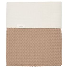 Koeka Crib Blanket Cotton Fleece Waffle Amsterdam Caffe 100x75