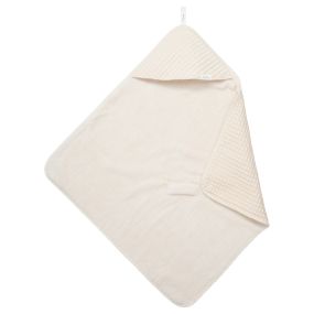 Koeka Wrap Blanket Waffle Teddy Oslo Natural 100x100