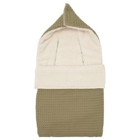 Koeka Car Seat Footmuff 0+ 3/5 Point Harness Waffle/Teddy Oslo Moss 0-6 Months
