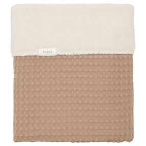 Koeka Crib Blanket Waffle/Teddy Oslo Caffe 100x75