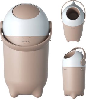 Born Lucky Diaper Bin Pink