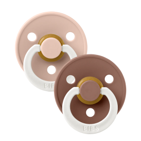 BIBS Pacifier Colour Blush GLOW / Woodchuck GLOW Size 1 (2-pack)