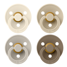 BIBS Pacifier Colour Ivory / Sand / Vanilla / Dark Oak Size 1 (4-pack)