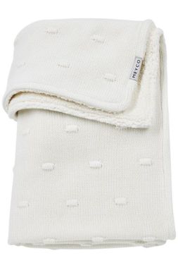 Meyco Baby Knots Teddy Cot Blanket Offwhite 100x150 cm