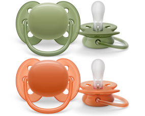 Avent Pacifier +18M Ultra Soft Khaki/Terracotta