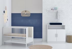 Cabino Babykamer Wit 2 Delig Baby Bed Lola + Commode Texas