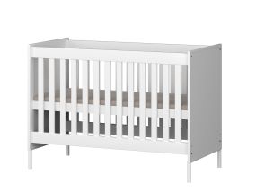 Born Lucky Santiago Baby Bed 60x120 cm White