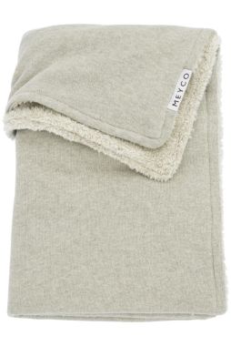 Meyco Cradle Blanket Teddy Knit Basic Sand Melange 75x100cm