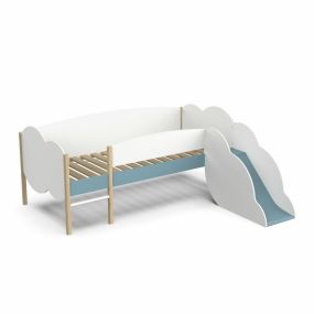 Longane Bed & Slide Mat White/Blue