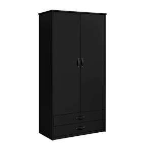 CK 2-Door Wardrobe with 2 drawers incl. 4 handles **BLACK EDITION**