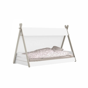 Totem Bed 90x200 Matte White/Beige