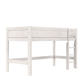 Lifetime Original Loft Bed with Deluxe Slatted Base Whitewash