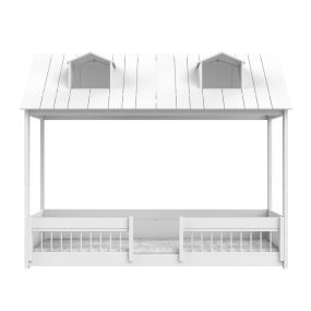 Lifetime House Bed 2-in-1 Beach House with Standard Slatted Base White