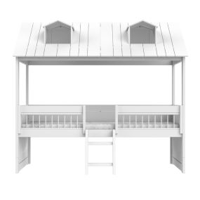 Lifetime Cabin Bed Beach House with Deluxe Slatted Base White