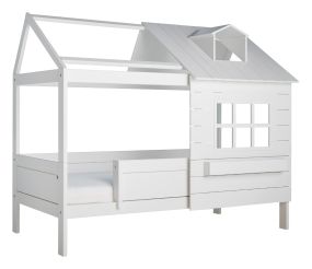 Lifetime House Bed Lake House with Deluxe Slatted Base White