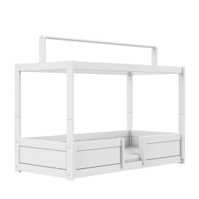 Lifetime 4-in-1 Bed with Roof Frame for Dust Roof with Standard Slatted Base White