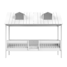 Lifetime House Bed Beach House with Standard Slatted Base White