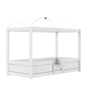 Lifetime 4-in-1 Canopy Bed with Standard Slatted Base White