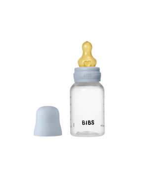 BIBS Baby Bottle Round Latex 150 ml Slow Flow Baby Blue
