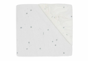 Jollein Fitted Sheet Jersey 70/75 x 140/150 cm Twinkling Sea Green