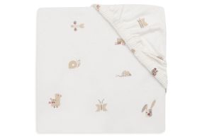 Jollein Fitted Sheet Jersey 70/75x140/150cm Animal Friends