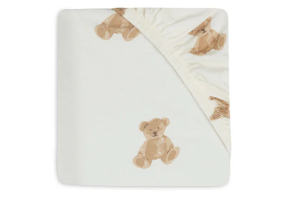 Jollein Fitted Sheet Jersey 70/75 x 140/150 cm Teddy Bear