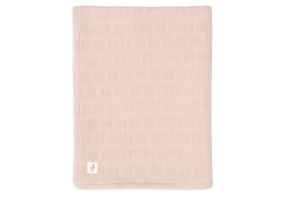 Jollein Crib Blanket 100 x 150 cm Grain Knit Wild Rose/Velvet