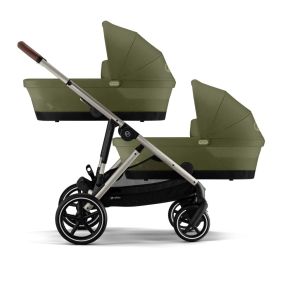 Cybex Tweeling Kinderwagen Gazelle S Taupe Moss Green Khaki