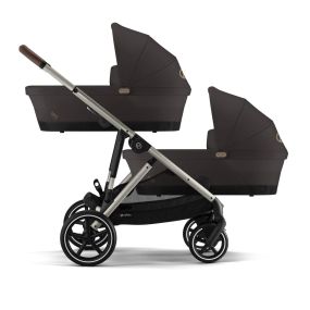 Cybex Twin Stroller e-Gazelle S Chocolate Brown | Brown